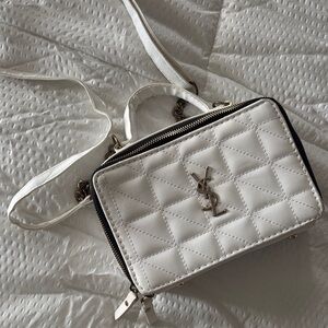 White Quilted Crossbody Bag